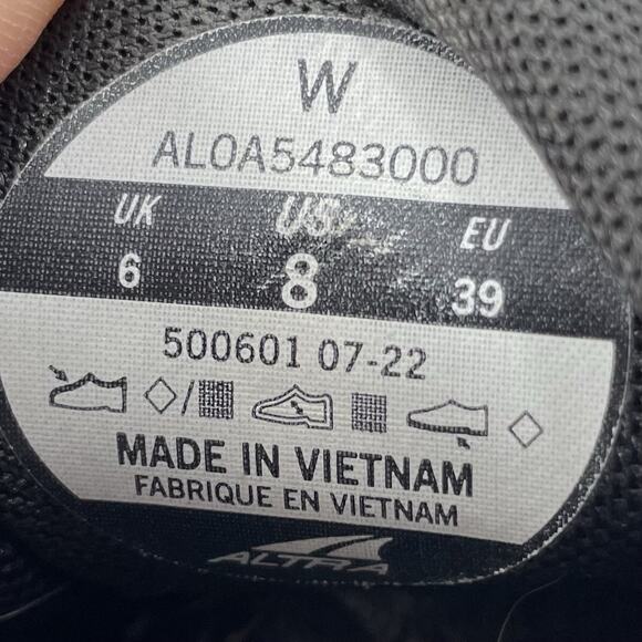 Altra Superior 5 Running Shoes Womens Size 8 Black Athletic Sneakers Low Top - Picture 9 of 9